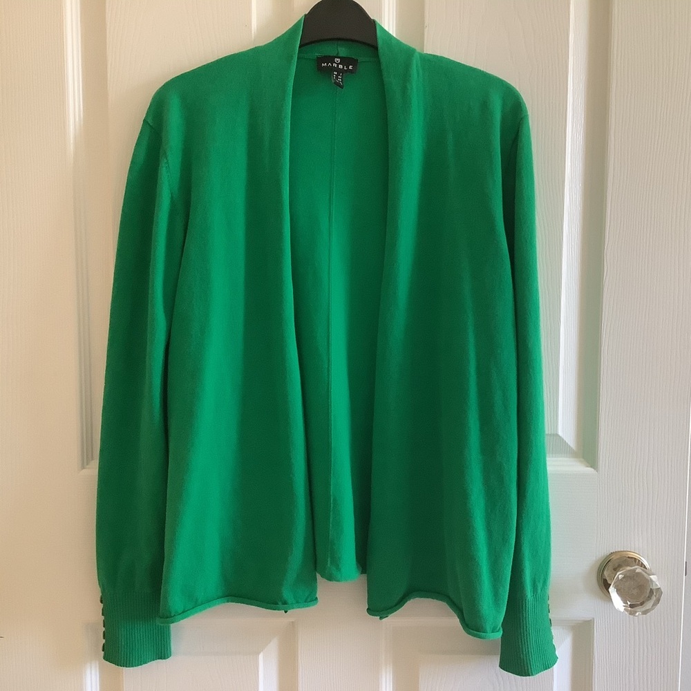 Woman’s cardigan sweater by “MARBLE”